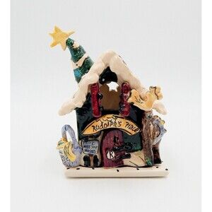 Blue Sky Clayworks Rudolph's Place Tealight Candle Holder Heather Goldminc